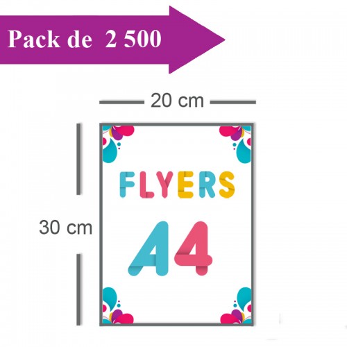 2500 Flyers A4 - 8 jours