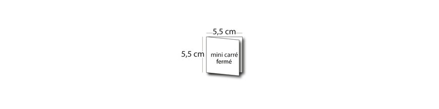 Carte mini carré 5,5cm / 11x5,5cm