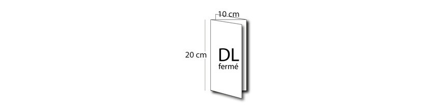 Dépliant DL fermé (10x20cm) / A4 ouvert (30x20cm)