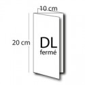 Dépliant DL fermé (10x20cm) / A4 ouvert (30x20cm)