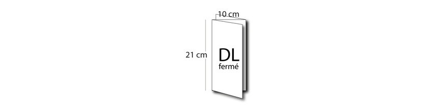 Plaquette A4 ouvert / DL fermé (10x21cm)