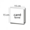 Faire-part double volet carré 15x15cm / 30x15cm